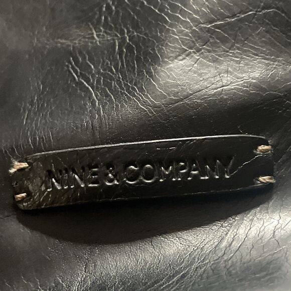 Nine & Co Black Snap Closure Large Shoulder Bag with Wide Strap Gently Used - Picture 2 of 12